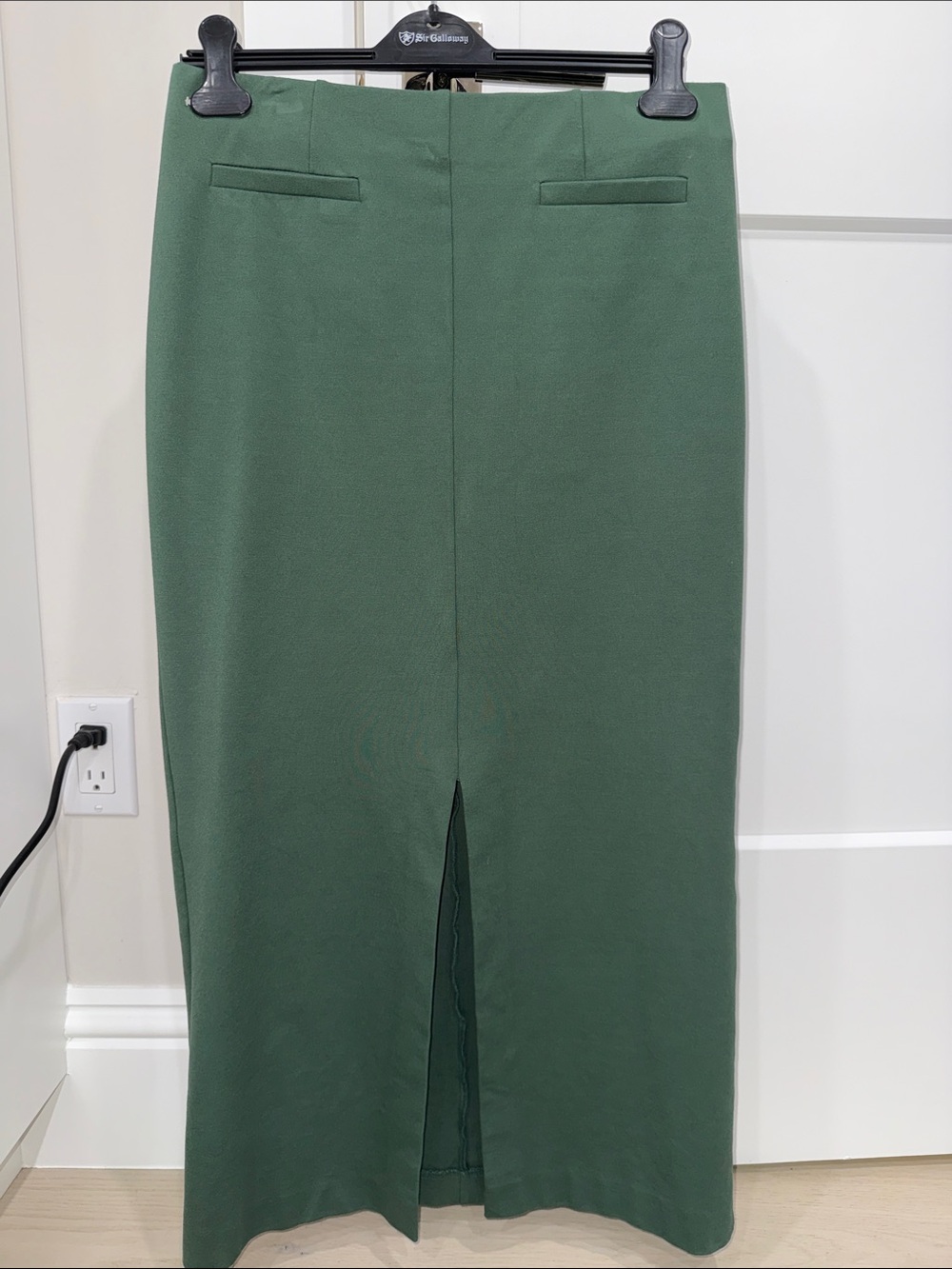 Ann Taylor Dark Green Pencil Skirt with Center Slit